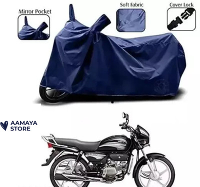Aamaya Store Waterproof Two Wheeler Cover for Hero(Splendor Plus, Blue)