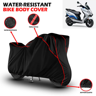 GKG Waterproof Two Wheeler Cover for Suzuki(Burgman Street, Black, Red)