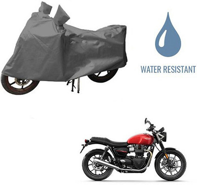 DeepShakshi AUTOMOTIVE Waterproof Two Wheeler Cover for Triumph(Twin spark, Grey)
