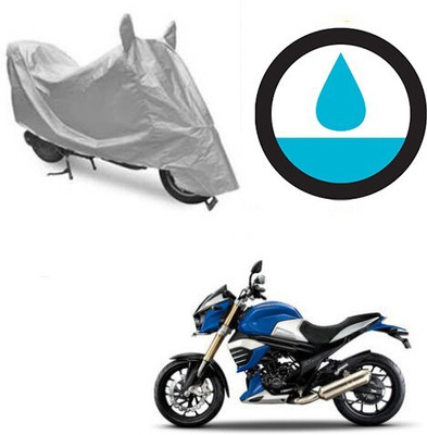 DeepShakshi AUTOMOTIVE Waterproof Two Wheeler Cover for Mahindra(MOJO XT 300, Silver)