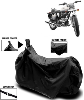MMSSTAR Waterproof Two Wheeler Cover for Royal Enfield(Bullet 350, Black)