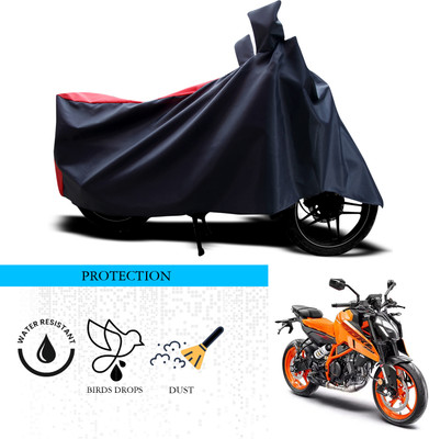 SnehaSales Waterproof Two Wheeler Cover for KTM(Duke 390, Black, Red)