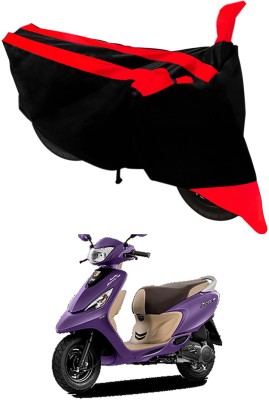 Genipap Two Wheeler Cover for TVS(Scooty Zest 110, Red, Black)