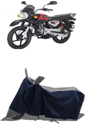 SUGASHRI Waterproof Two Wheeler Cover for Bajaj(Boxer BM 150, Grey, Blue)