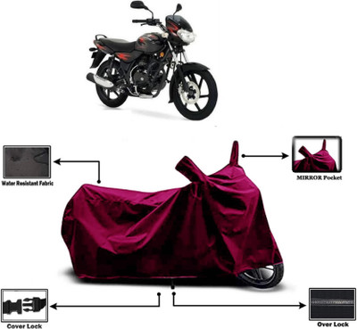 KEDIT Two Wheeler Cover for Bajaj(Discover 125 DTS-i, Maroon)