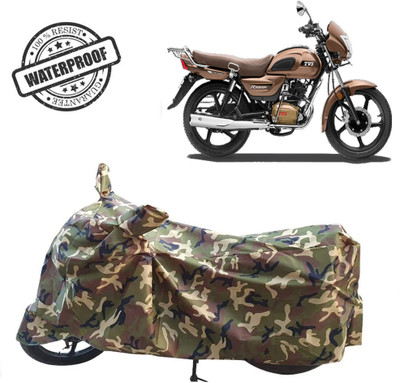 ROYAL AUTO MART Waterproof Two Wheeler Cover for TVS(Radeon, Green, Multicolor)