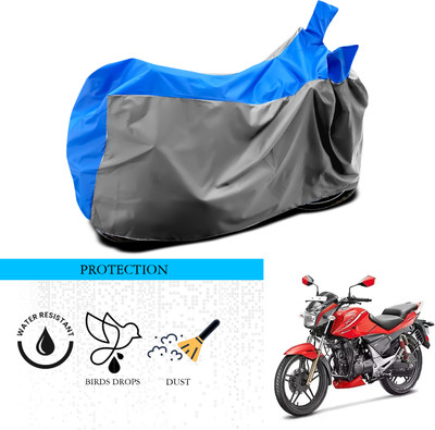 ANTHUB Waterproof Two Wheeler Cover for Hero(Xtreme Sports, Grey, Blue)