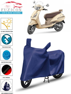 FUZICON Waterproof Two Wheeler Cover for TVS(Jupiter, Blue)