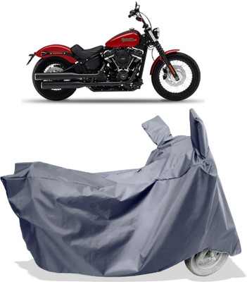 Amexride Two Wheeler Cover for Harley Davidson(Street Bob, Grey)