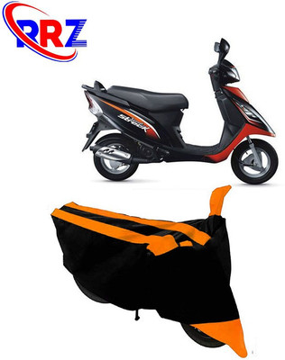 RRZ Waterproof Two Wheeler Cover for TVS(Streek, Black, Orange)