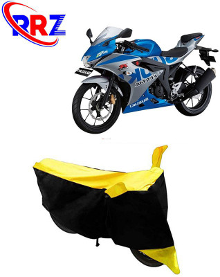 RRZ Waterproof Two Wheeler Cover for Suzuki(GSX R150, Black, Yellow)