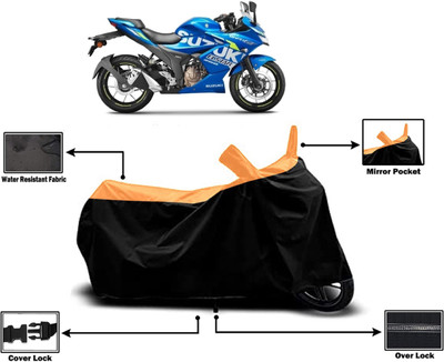 Amexride Two Wheeler Cover for Suzuki(Gixxer SF 250, Orange)