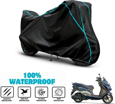 ANTHUB Waterproof Two Wheeler Cover for Suzuki(Burgman Street 125, Black)