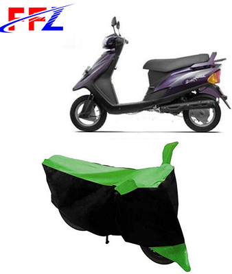 FFZ Two Wheeler Cover for TVS(Teenz, Black, Green)