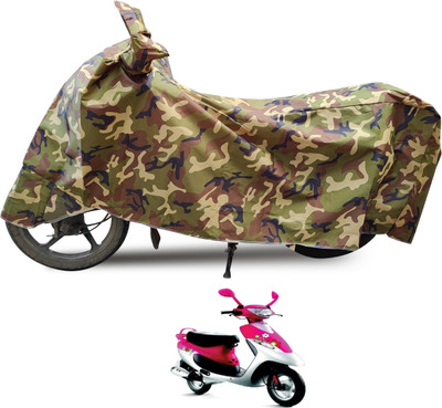 Euro Care Waterproof Two Wheeler Cover for TVS(Scooty Pep Plus, Black)