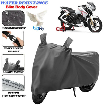 BigFly Two Wheeler Cover for TVS(Apache RTR 180, Grey)