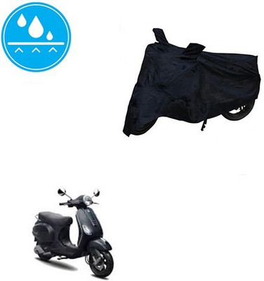 MMSSTAR Waterproof Two Wheeler Cover for Piaggio(Vespa LX, Black)