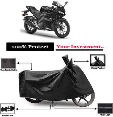Amexride Two Wheeler Cover for Yamaha(YZF R15S, Black)
