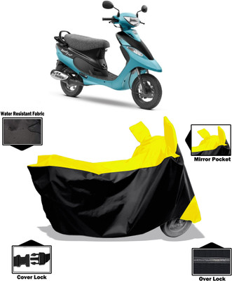 Amexride Two Wheeler Cover for TVS(Scooty Pep Plus BS6, Yellow)