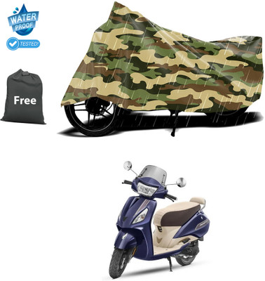 CODOKI Waterproof Two Wheeler Cover for TVS(Jupiter, Yellow)