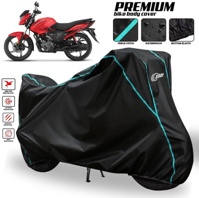 AutoGalaxy Waterproof Two Wheeler Cover for Hero(Glamour Blaze, Black, Blue, Multicolor)