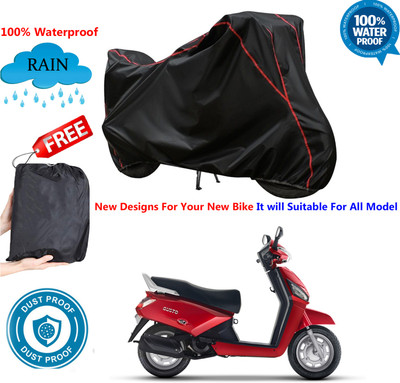 AutoGalaxy Waterproof Two Wheeler Cover for Mahindra(Gusto 125 BS6, Black)