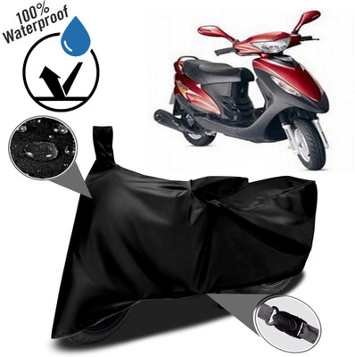 ROYAL AUTO MART Waterproof Two Wheeler Cover for Mahindra(Kine, Black)