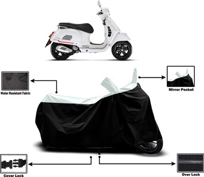 Amexride Two Wheeler Cover for Vespa(GTS Super 125, White)