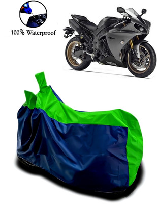rakku Waterproof Two Wheeler Cover for Yamaha(YZF R1M, Green, Blue)