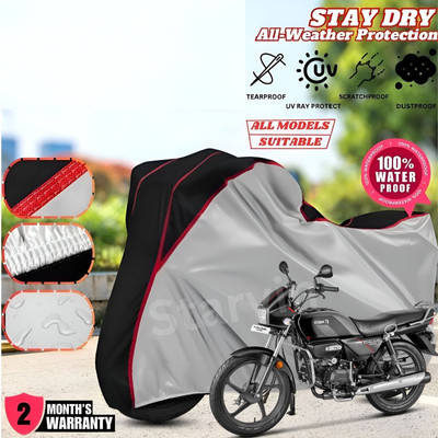 Starvin Waterproof Two Wheeler Cover for Hero(Splendor I Smart, Silver)