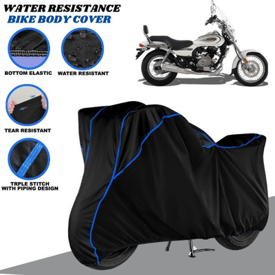 SRP PRODUCT Waterproof Two Wheeler Cover for Bajaj(Avenger 220 Cruise, Black, Blue)