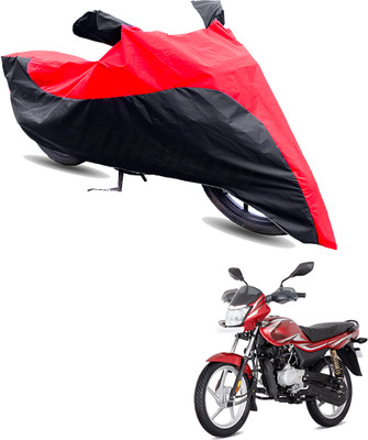 Motodreka Two Wheeler Cover for Bajaj(Platina 100 BS6, Red, Black)