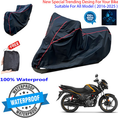 OliverX Waterproof Two Wheeler Cover for Hero(Glamour FI, Black)