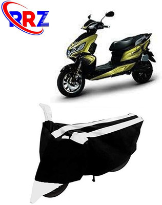 RRZ Waterproof Two Wheeler Cover for Okinawa(i-Praise, Black, White)