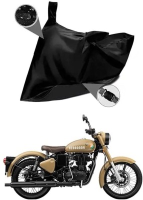 KEDIT Two Wheeler Cover for Royal Enfield(Classic 350, Black)