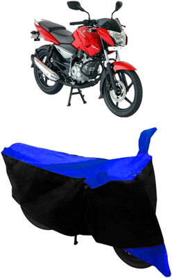 DeepShakshi AUTOMOTIVE Waterproof Two Wheeler Cover for Bajaj(Pulsar 150 DTS-i, Blue, Black)