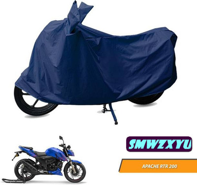 smwzxyu Waterproof Two Wheeler Cover for Universal For Bike(Apache RTR 200, Blue)