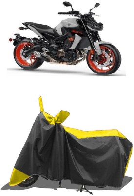 SUGASHRI Waterproof Two Wheeler Cover for Yamaha(MT 09 BS6, Yellow, Black)