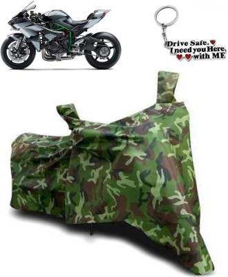 Fclues STORE Two Wheeler Cover for Kawasaki(Ninja H2R, Multicolor)