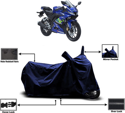 Amexride Two Wheeler Cover for Yamaha(YZF R15 V3 Moto GP Edition BS6, Blue)