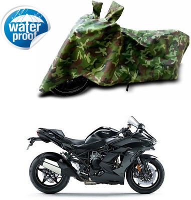 Genipap Waterproof Two Wheeler Cover for Kawasaki(Ninja H2 SX, Multicolor)