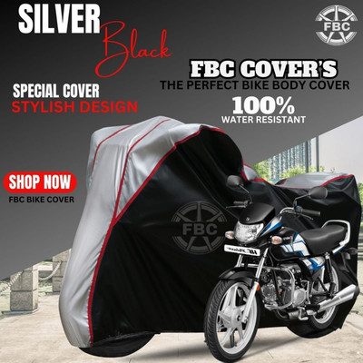 AUTOCAD Waterproof Two Wheeler Cover for Hero(HF Deluxe, Silver, Multicolor)