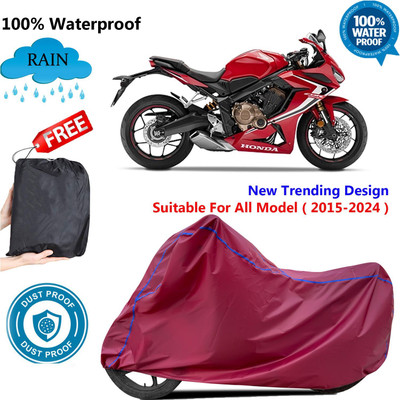 AUTOCAD Waterproof Two Wheeler Cover for Honda(CBR650R, Maroon)