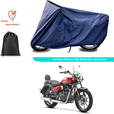 CODOKI Waterproof Two Wheeler Cover for Royal Enfield(Meteor 350, Blue)