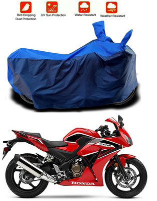 Mdstar Waterproof Two Wheeler Cover for Honda(CBR300R, Blue, Blue)