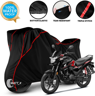 MATT_X Waterproof Two Wheeler Cover for Honda(SP 125, Black, Red)