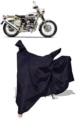 Amexride Two Wheeler Cover for Royal Enfield(Bullet Trials 500, Black)