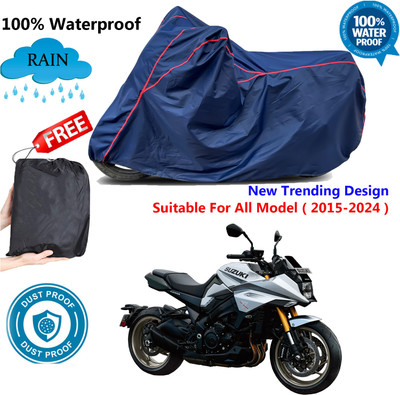 AUTOCAD Waterproof Two Wheeler Cover for Suzuki(Katana, Blue, Red)