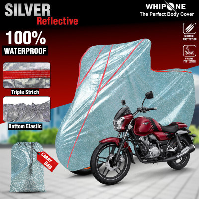 Whipone Waterproof Two Wheeler Cover for Bajaj(V15, Silver)