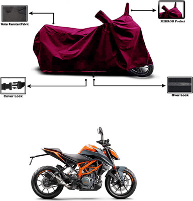 Amexride Two Wheeler Cover for KTM(390 Duke BS6, Maroon)